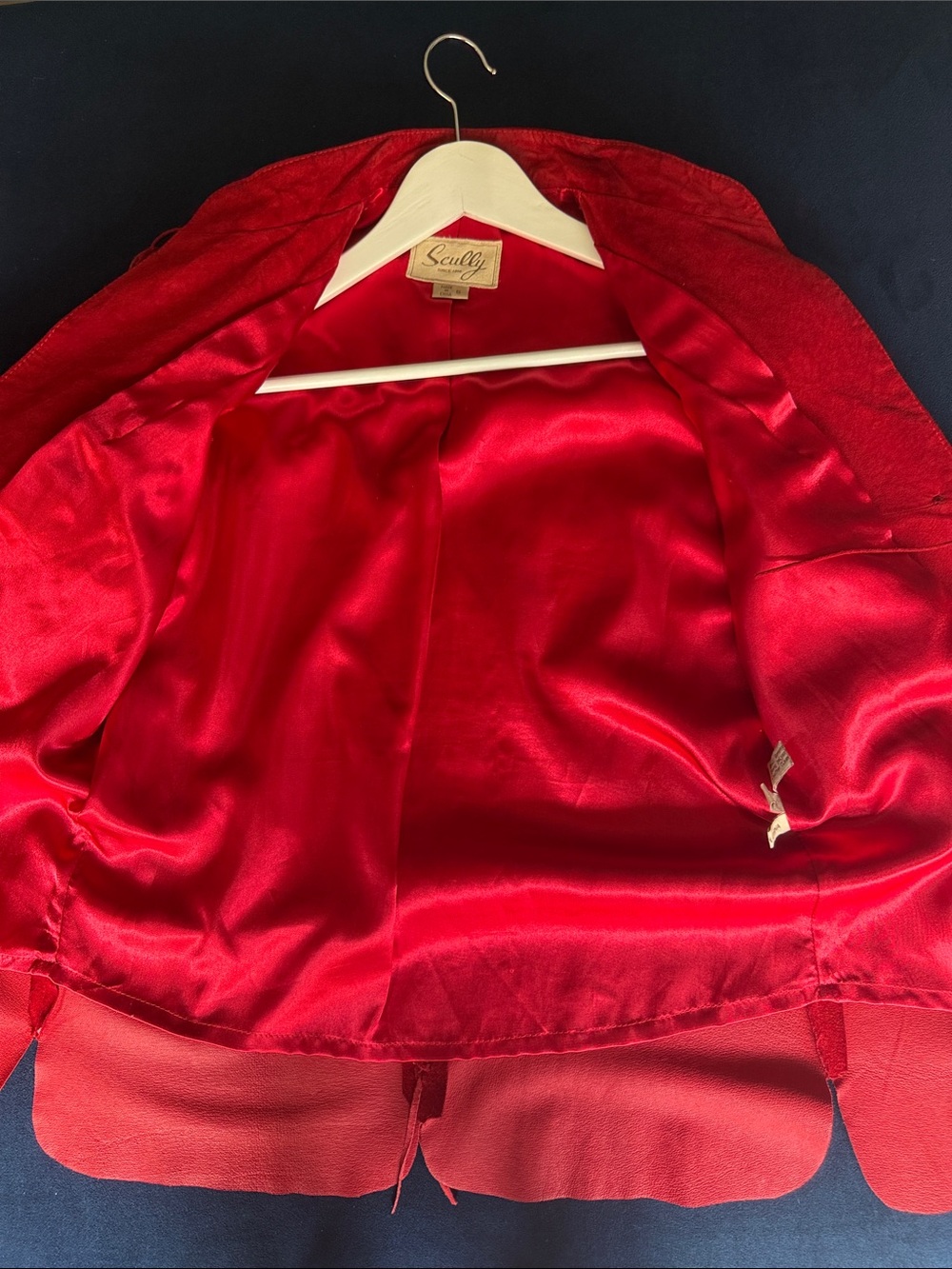 Vintage Scully Red Suede Fringe Leather Jacket M - Picture 2 of 7